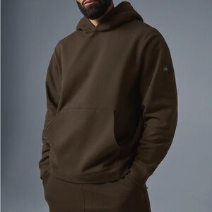 ALO Yoga Renown Heavy Weight Hoodie in Espresso